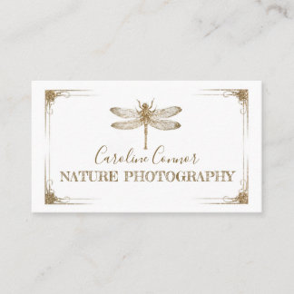Naturfotografie Goldene Libelle Visitenkarte