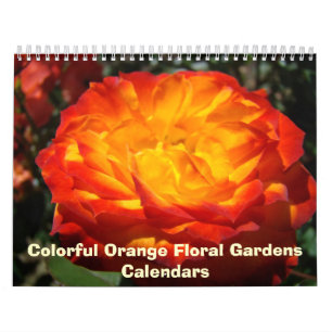 Naturfotografie-Kalender Farbige Orange Blüten Kalender
