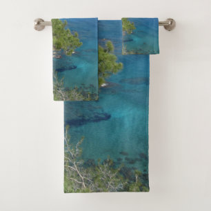 Naturfotografie Mediterranes Gebirge & Meer Badhandtuch Set