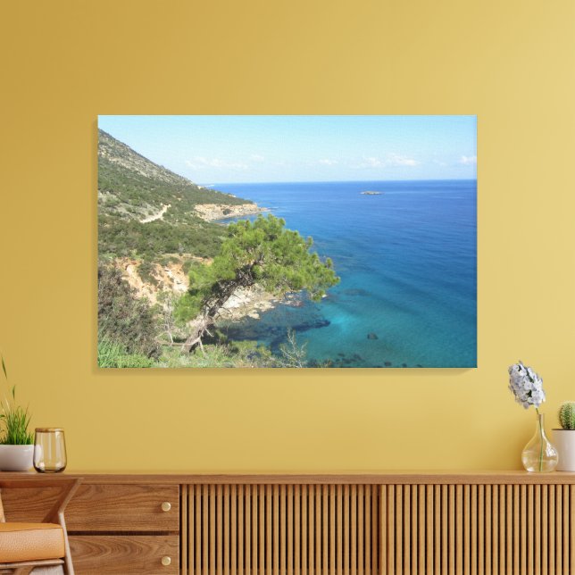Naturfotografie Mediterranes Gebirge & Meer Leinwanddruck (Insitu (Wohnzimmer))