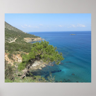 Naturfotografie Mediterranes Gebirge & Meer Poster