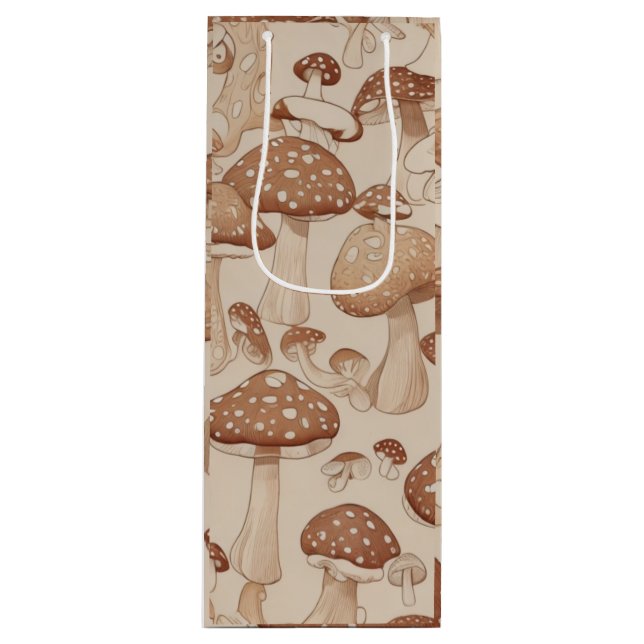 Naturfreude: Pilzwerk Geschenktüte Für Weinflaschen (Vorderseite)