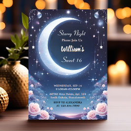 Naturgalaxie Mystical Starry Night Sweet 16 Einladung