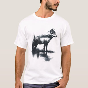 Naturgebirge Adventure Wolf Outdoor Wildlife F T-Shirt