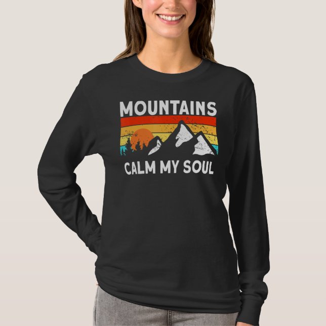 Naturgebirge Ruhe mein Soul Bergwanderung T-Shirt (Vorderseite)