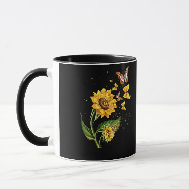 Naturgelbe Blume Blossom Butterfly Blume Tasse (Links)