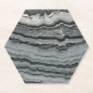 Naturgemone Schwarz-weiße Agathomaromasse Untersetzer