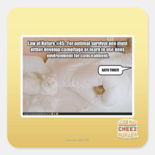 Naturgesetz #45 quadratischer aufkleber