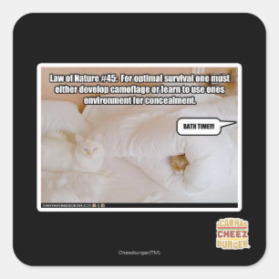 Naturgesetz #45 quadratischer aufkleber