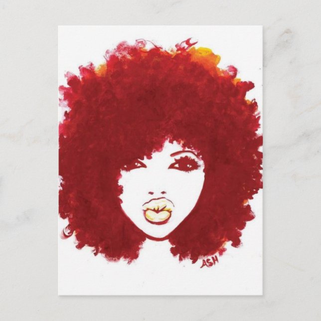 Naturhaar Postkarte (Vorderseite)