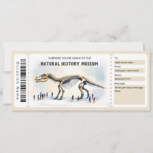 Naturhistorisches Museum Geschenkgutschein Vorlage