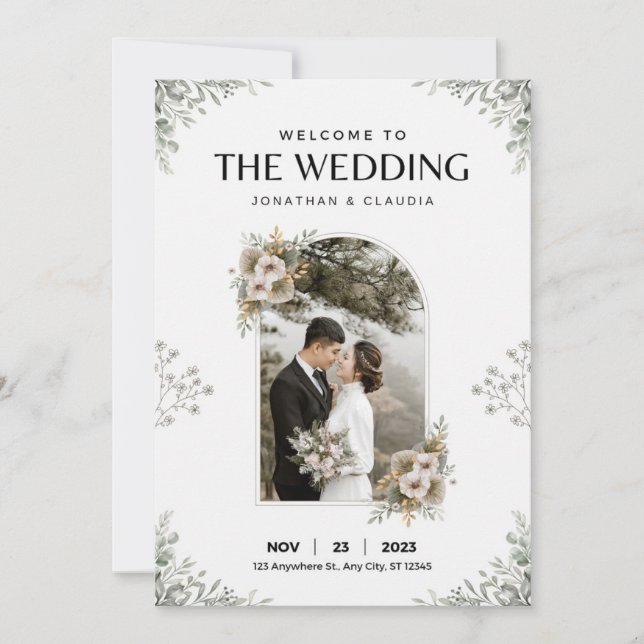 Naturhochzeit Einladung (Vorderseite)