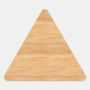 Naturholz Leeres Template Trendiges Elegantes Desi Dreieckiger Aufkleber