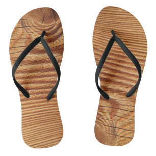 Naturholz-Pappe Braune Texturen Flip Flops