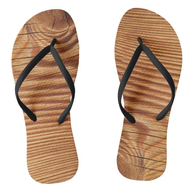 Naturholz-Pappe Braune Texturen Flip Flops (Fußbett)