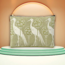Naturinspirierte Art Nouveau Storch Zubehörtasche