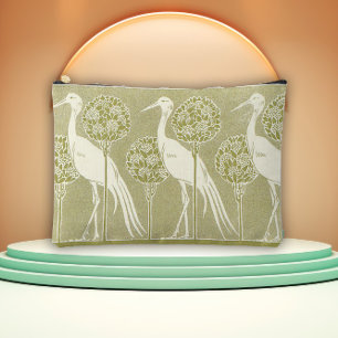 Naturinspirierte Art Nouveau Storch Zubehörtasche