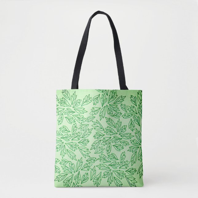 Naturinspirierte Blattmuster-Tasche (Vorderseite)