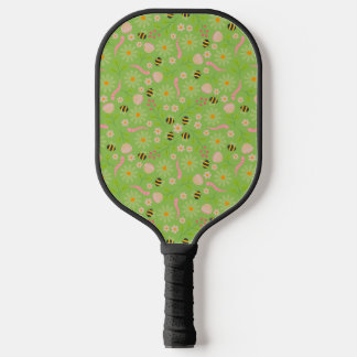 Naturinspirierte Blüten und Kreaturen Pickleball Schläger