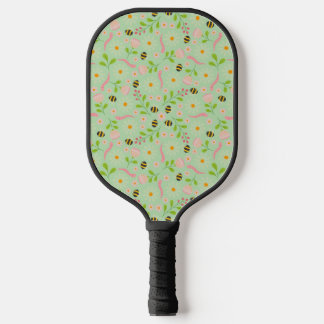 Naturinspirierte Blüten und Kreaturen Pickleball Schläger