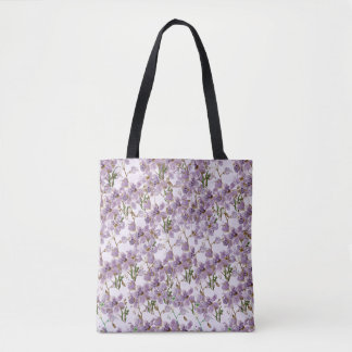 Naturinspirierte lila Blumen-Tasche
