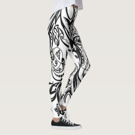 Naturinspirierte monochrome Kunst Leggings