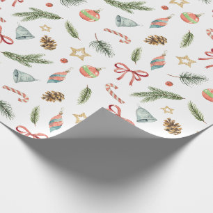Naturinspirierte Weihnachtsferien Geschenkpapier