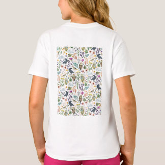 Naturinspiriertes botanisches Muster Dekorative Wu T-Shirt