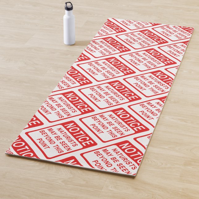 Naturist - Naturisten warnen signieren Print. Yogamatte (Beispiel)