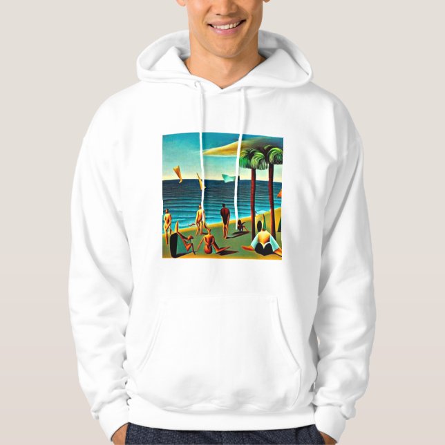Naturisten am Strand Hoodie (Vorderseite)