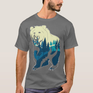 Naturlandschaft Bäume Bärenwald Tier sein T-Shirt