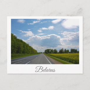 Naturlandschaft Canola Field Ländliche Belarus Postkarte