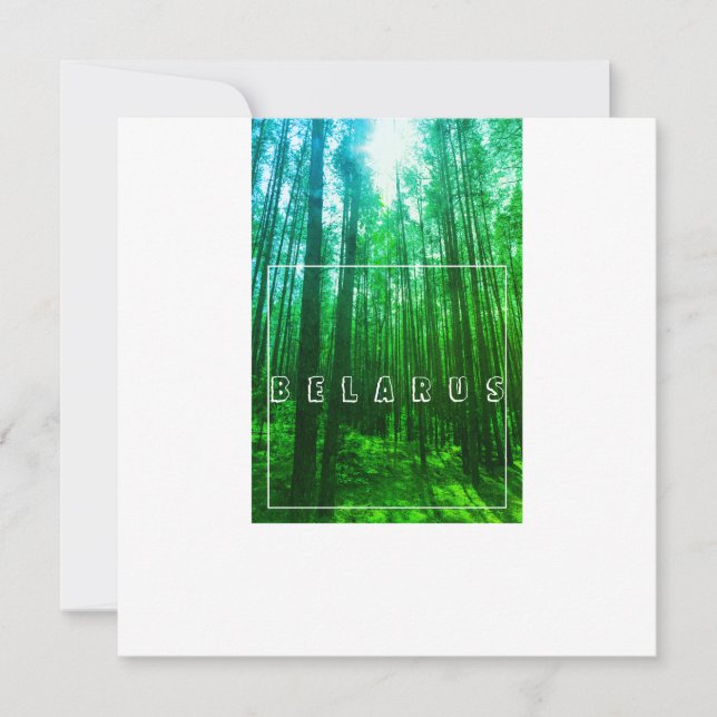 Naturlandschaft Forest Belarus Flachkarte (Vorderseite)