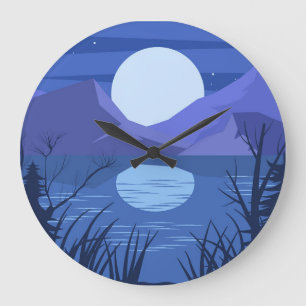 Naturlandschaft Große Wanduhr