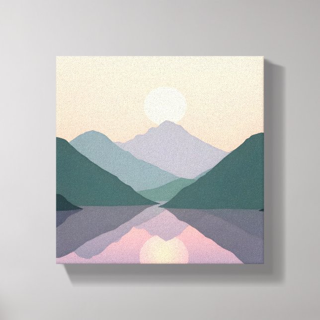 Naturlandschaft Illustration Canvas Print Leinwanddruck (Vorderseite)