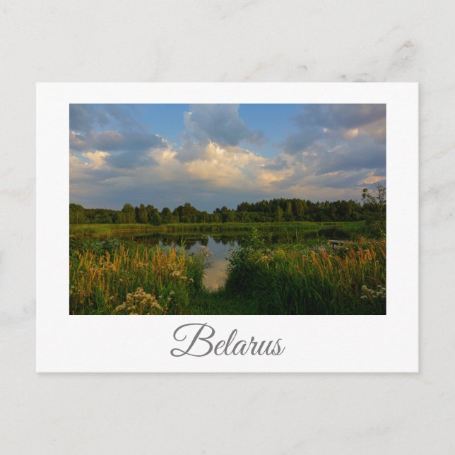Naturlandschaft Landschaft Lago Weißrussland Postk Postkarte (Vorderseite)