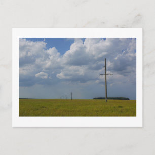 Naturlandschaft Landschaft Weizenfeld Weißrussland Postkarte