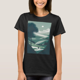 Naturlandschaft Minimalistisch T-Shirt