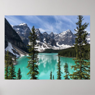 Naturlandschaft Moraine Lake, Alberta, Kanada Poster