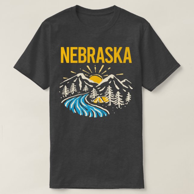 Naturlandschaft Nebraska T-Shirt (Design vorne)