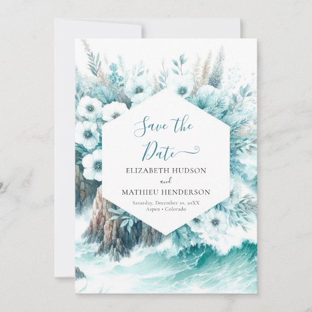 Naturlandschaft Schöne Hochzeit Save The Date (Vorderseite)