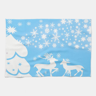 Naturlandschaften Jahreszeiten Winterschneeflocken Geschirrtuch