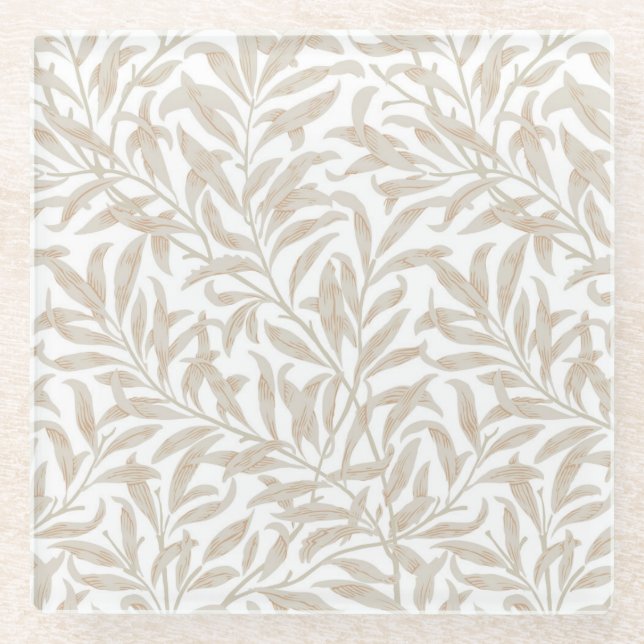 Naturleder/Gold Glitzer Untersetzer (Vorderseite)