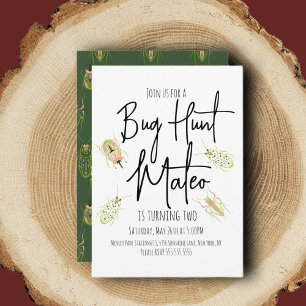Naturlehrpfad Insekt Bug Geburtstagsfeier Einladun Einladung