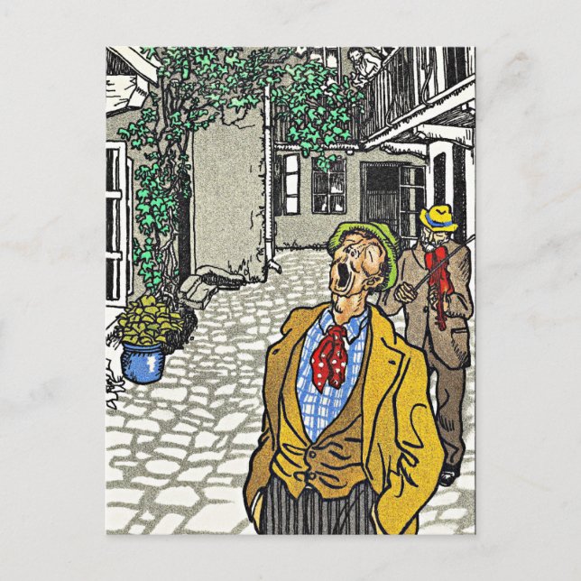 Naturlich begabte Sängerin, Kunstwerk von Moriz Ju Postkarte (Vorderseite)