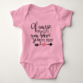 Natürlich bin ich ein Niedlicher Bodysuit Baby Strampler