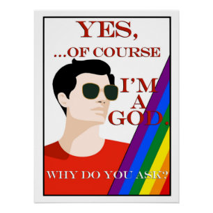 Natürlich bin ich ein Vintager Gay Pride von Gott Poster
