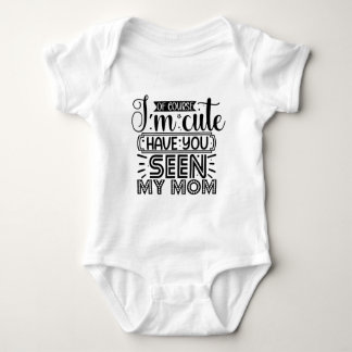 Natürlich bin ich Niedlicher Baby Bodysuit Baby Strampler