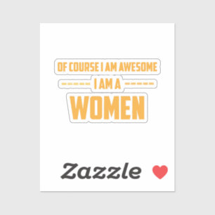 Natürlich bin ich phantastisch, dass ich Frauen bi Aufkleber