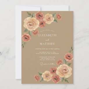 Natürlich bohemianische Hochzeit Einladung